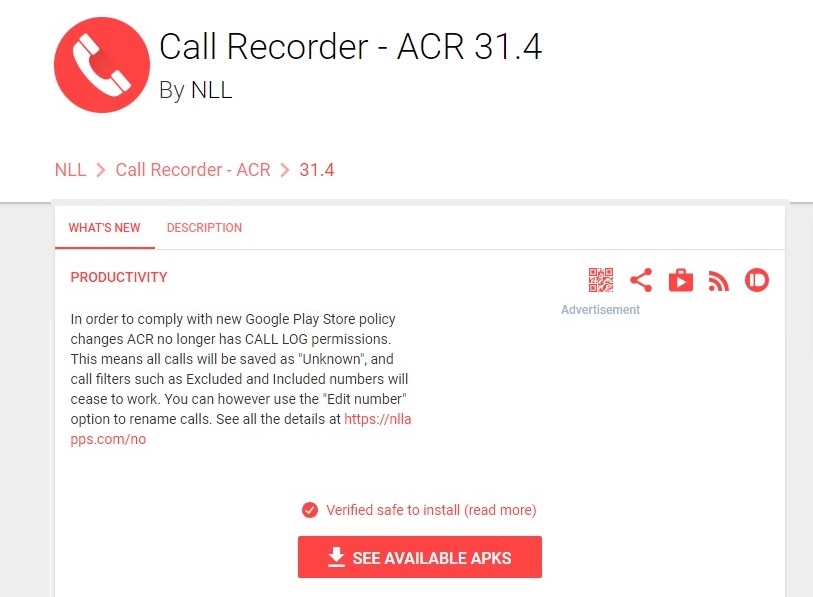 ACR Call recorder