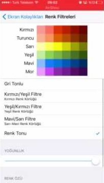 renk filtreleri değiştirme